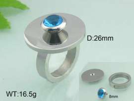 Stainless Steel Stone&Crystal Ring
