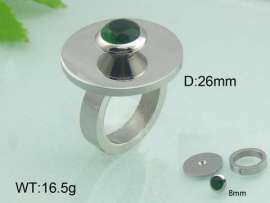 Stainless Steel Stone&Crystal Ring