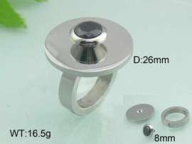 Stainless Steel Stone&Crystal Ring