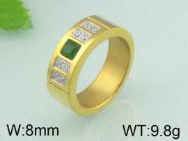 Stainless Steel Stone&Crystal Ring