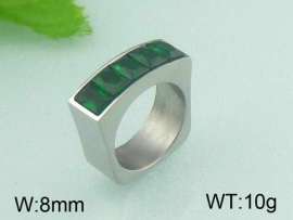 Stainless Steel Stone&Crystal Ring