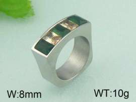 Stainless Steel Stone&Crystal Ring
