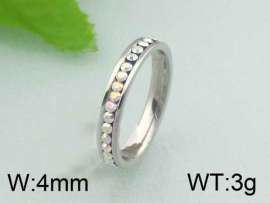 Stainless Steel Stone&Crystal Ring