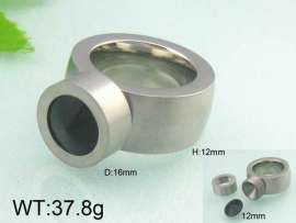 Stainless Steel Stone&Crystal Ring