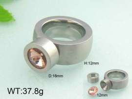 Stainless Steel Stone&Crystal Ring