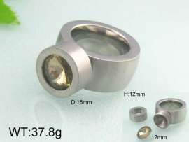 Stainless Steel Stone&Crystal Ring