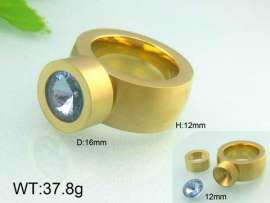 Stainless Steel Stone&Crystal Ring