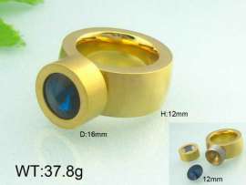 Stainless Steel Stone&Crystal Ring