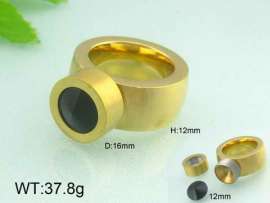 Stainless Steel Stone&Crystal Ring