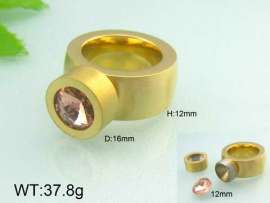 Stainless Steel Stone&Crystal Ring