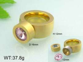 Stainless Steel Stone&Crystal Ring