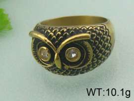 Stainless Steel Stone&Crystal Ring