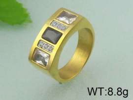 Stainless Steel Stone&Crystal Ring