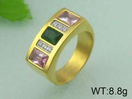 Stainless Steel Stone&Crystal Ring