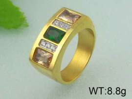 Stainless Steel Stone&Crystal Ring