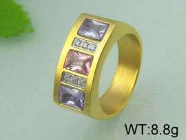 Stainless Steel Stone&Crystal Ring
