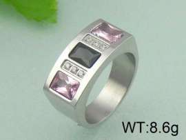 Stainless Steel Stone&Crystal Ring