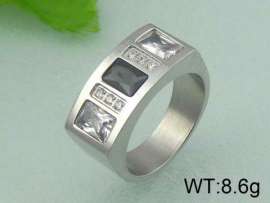 Stainless Steel Stone&Crystal Ring