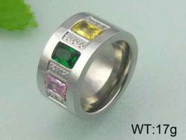 Stainless Steel Stone&Crystal Ring