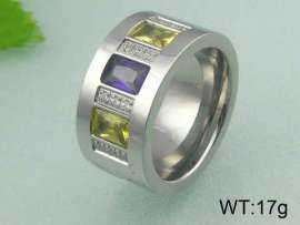Stainless Steel Stone&Crystal Ring
