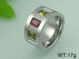 Stainless Steel Stone&Crystal Ring