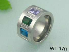 Stainless Steel Stone&Crystal Ring
