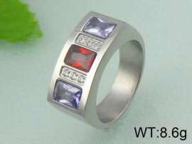 Stainless Steel Stone&Crystal Ring