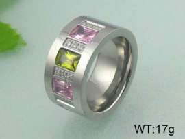 Stainless Steel Stone&Crystal Ring