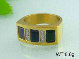 Stainless Steel Stone&Crystal Ring