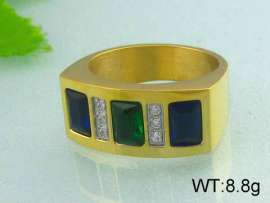 Stainless Steel Stone&Crystal Ring