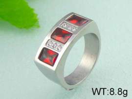 Stainless Steel Stone&Crystal Ring