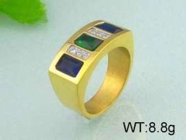 Stainless Steel Stone&Crystal Ring