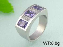 Stainless Steel Stone&Crystal Ring