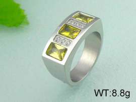 Stainless Steel Stone&Crystal Ring