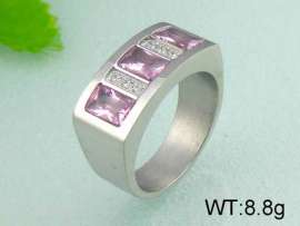 Stainless Steel Stone&Crystal Ring