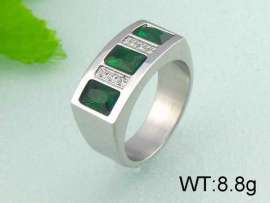 Stainless Steel Stone&Crystal Ring