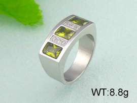 Stainless Steel Stone&Crystal Ring
