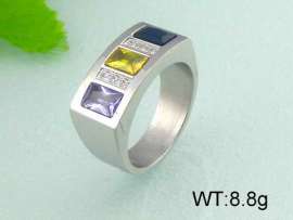 Stainless Steel Stone&Crystal Ring