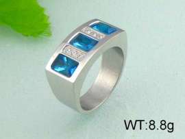 Stainless Steel Stone&Crystal Ring