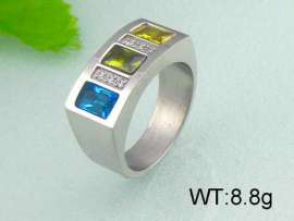 Stainless Steel Stone&Crystal Ring