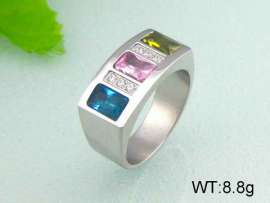 Stainless Steel Stone&Crystal Ring