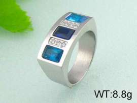 Stainless Steel Stone&Crystal Ring
