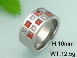 Stainless Steel Stone&Crystal Ring