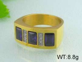 Stainless Steel Stone&Crystal Ring