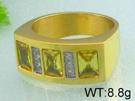 Stainless Steel Stone&Crystal Ring