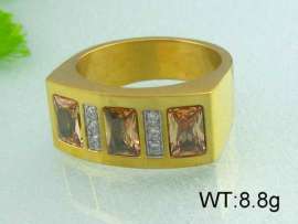 Stainless Steel Stone&Crystal Ring