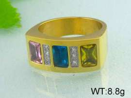 Stainless Steel Stone&Crystal Ring