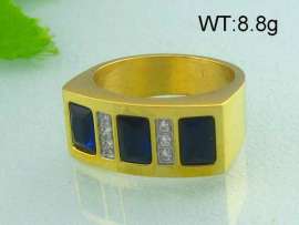 Stainless Steel Stone&Crystal Ring