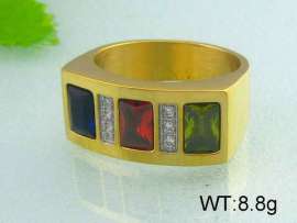 Stainless Steel Stone&Crystal Ring