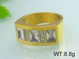 Stainless Steel Stone&Crystal Ring